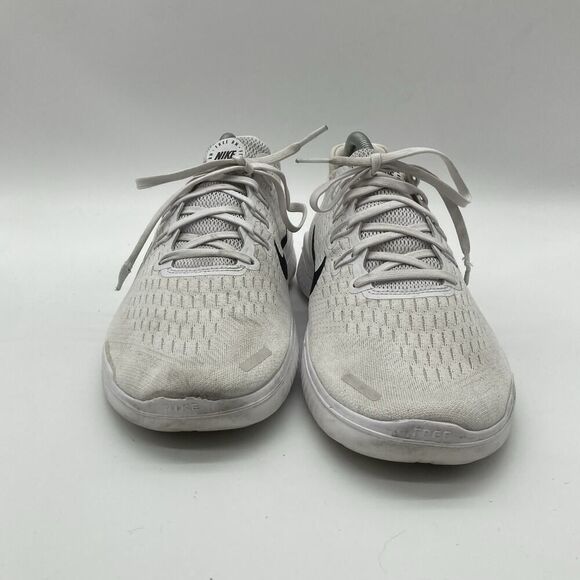 Mens Size 9.5 Nike Free RN 2018 942836-100 White Running Shoes Sneakers - Picture 2 of 10